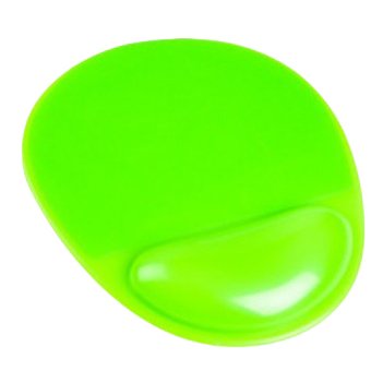 Tapis souris q-connect repose-poigne gel et pvc      grand confort facilement      nettoyable coloris vert