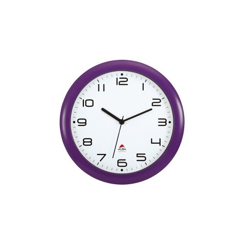 Horloge murale Hornew silencieuse Prune, pile AA non fournie - Diamètre 30 cm