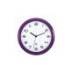 Horloge murale Hornew silencieuse Prune, pile AA non fournie - Diamètre 30 cm