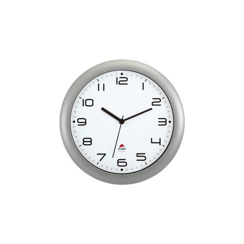 Horloge murale Hornew silencieuse métal Gris, pile AA non fournie - Diamètre 30 cm