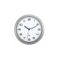 Horloge murale Hornew silencieuse métal Gris, pile AA non fournie - Diamètre 30 cm