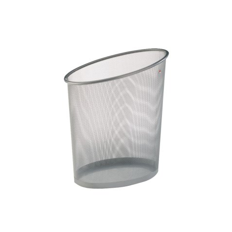 Corbeille à papier en métal Mesh argenté 18 litres - Dimensions : L35,5 x H39 x P24 cm