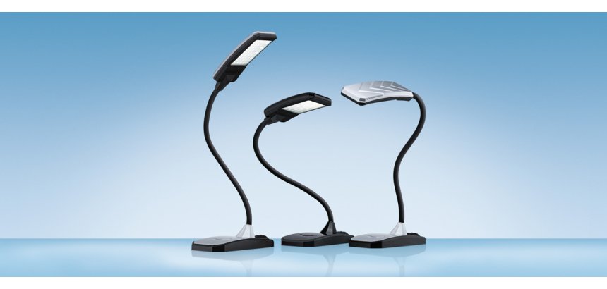 Lampe à LED TWIST bras flexible - base métal coloris Noir