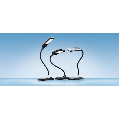 Lampe à LED TWIST bras flexible - base métal coloris Noir