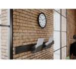 Horloge murale Horissimo silencieuse grand format à pile 1AA non fournie - D38 cm, P5,11 cm Noir