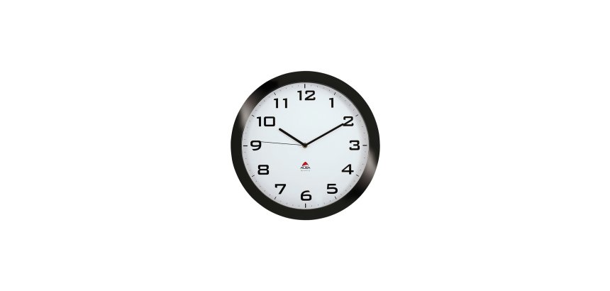 Horloge murale Horissimo silencieuse grand format à pile 1AA non fournie - D38 cm, P5,11 cm Noir