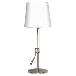 Lampe de bureau led Unilux inclinéa métal brossé prise europe