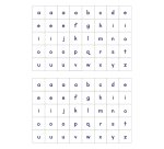 Gommette éducative maildor alphabet coloris rouge bleu vert jaune noir 6 planches 1600 unités