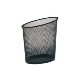 Corbeille à papier en métal Mesh Noir 18 litres - Dimensions : L35,5 x H39 x P24 cm