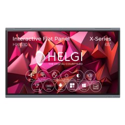 HELGI HX6510 Monitor PC 165,1 cm (65") 3840 x 2160 Pixel 4K Ultra HD LED Touch screen Nero, Grigio