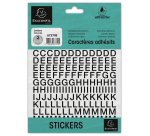 Pochette de lettres adhésives noires A-Z 10 mm - Noir