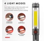 NEBO BIG LARRY 2 -Torcia luminosa e luce da lavoro con clip e base magnetica