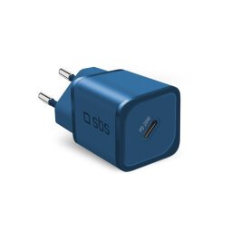 SBS Chargeur secteur GaN PD 20W USB C, bleu