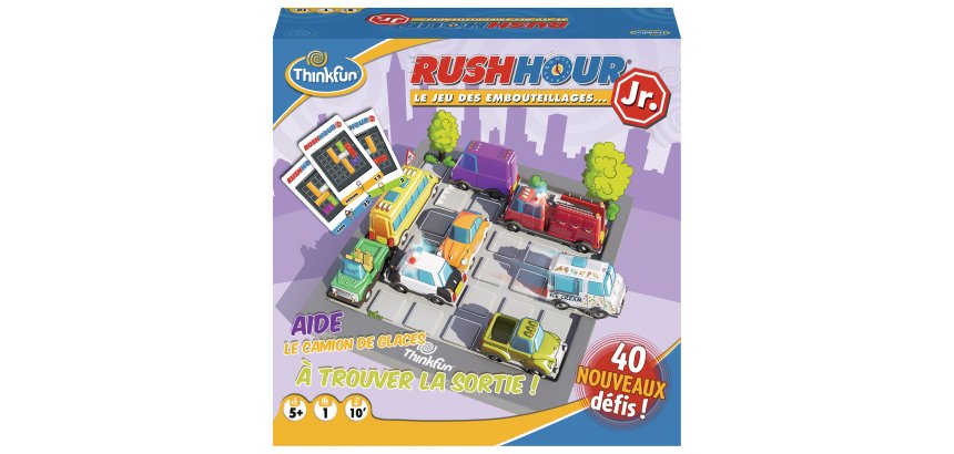 Jeu interdacta rush hour junior 1 plan de jeu + 16     vehicules + 40 cartes         problemes