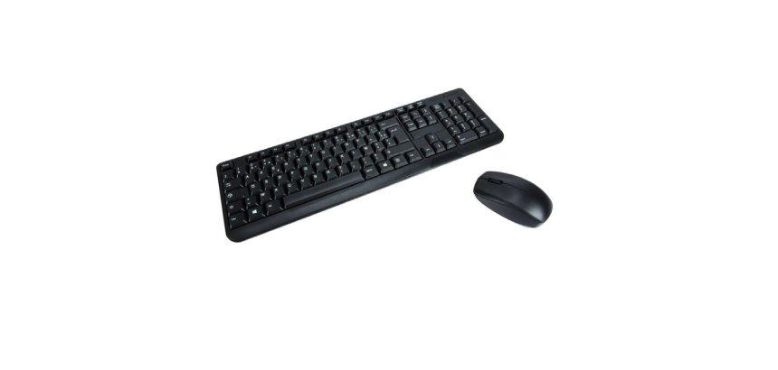 MCL ACK-2012W/N clavier Souris incluse Universel RF sans fil AZERTY Français Noir