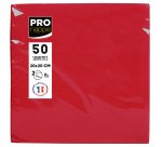 Paquet de 50 serviettes cocktail micro-gaufrées ouate 2 plis - 20x20 cm