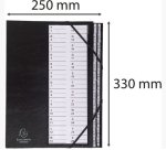 Trieur rigide Exacompta Ordonator alphabétique 26 divisions noir