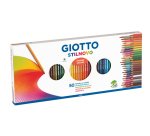 Giotto Astuccio 50 Pastelli A Matita Stilnovo - Contiene 44 Colori Classici, Oro, Argento, E 4 Fluo - Diametro Mina 3,8Mm