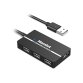 Hamlet XHUB-04U2 hub di interfaccia USB 2.0 Type-A 480 Mbit/s Nero