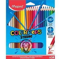 24 crayons de couleurs color'peps strong green       ultra-r sistants