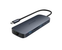 HYPER HD4006GL hub & concentrateur USB 3.2 Gen 1 (3.1 Gen 1) Type-C 10000 Mbit/s Bleu, Gris