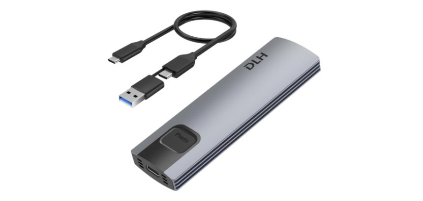 DLH DY-AD5555 Boîtier de disques de stockage Enceinte ssd Gris M.2