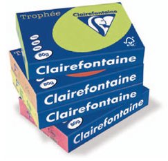 Papier couleur clairefontaine trophée multifonction a3 80g/m2 couleurs vives ivoire paquet 500 feuilles