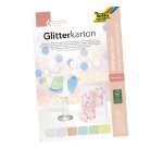 Carton a paillettes folia basic 300g/m2 bloc colle en   tete 170x245mm coloris        assortis pastel 6 feuilles