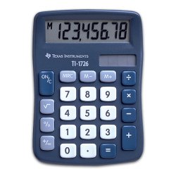 Calculatrice texas instruments bureau ti-1726 mémoire racine carrée pourcentage mémoire solaire/pile 114x83x20mm 61g