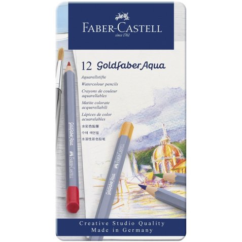 FABER-CASTELL Crayons de couleur aquarellables GOLDFABER