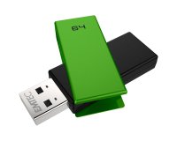 Cle usb emtec 2.0 c350 brick pivotante 64gb vitesse        lecture 15mbs ecriture mb/s   coloris vert