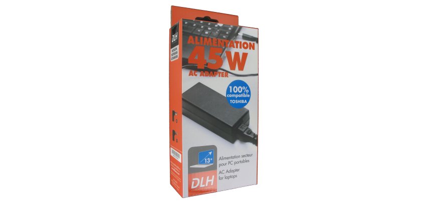 DLH Alimentation secteur 45W Fujitsu / Toshiba / Dynabook 100% compatible (sauf USB-C)