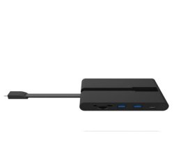 DLH Mini station d'accueil universelle USB-C : 2 x USB-A 3.2, ethernet, HDMI, VGA, 1 x USB-C PD, 1 x USB-C data, carte SD, micro SD