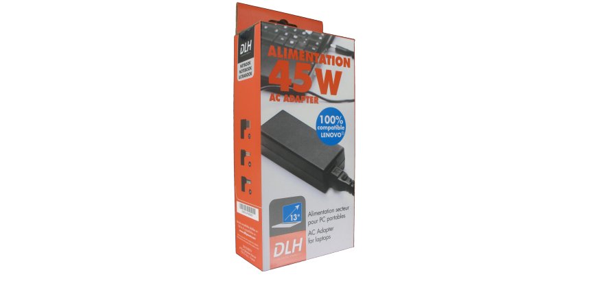 DLH Alimentation secteur 45W Lenovo 100% compatible (sauf USB-C)