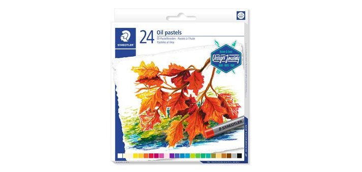 Pastels a l'huile staedtler 2420 design journey assortis  - lot de 12 etuis carton de   24 un