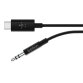 Cable de audio Belkin RockStar™ 3.5mm Audio Cable with USB-C™ Connector, USB C, Macho, 3,5mm, Macho, Negro