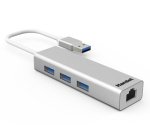 Hamlet XHUB330LAN replicatore di porte e docking station per laptop USB 3.2 Gen 1 (3.1 Gen 1) Type-A Argento