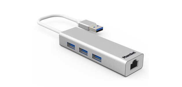 Hamlet XHUB330LAN replicatore di porte e docking station per laptop USB 3.2 Gen 1 (3.1 Gen 1) Type-A Argento