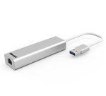 Hamlet XHUB330LAN replicatore di porte e docking station per laptop USB 3.2 Gen 1 (3.1 Gen 1) Type-A Argento