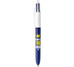 Stylo-bille bic 4 couleurs classiques pointe moyenne 1mm retractable rechargeable      decor message humoristique