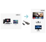 Hamlet XVAUC-HDM4K cavo e adattatore video USB tipo-C HDMI tipo A (Standard) Nero