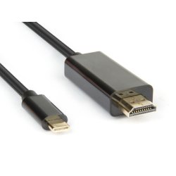 Hamlet XVAUC-HDM4K20 video cable adapter 2 m USB Type-C HDMI Type A (Standard) Black