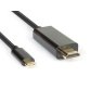 Hamlet XVAUC-HDM4K20 video cable adapter 2 m USB Type-C HDMI Type A (Standard) Black