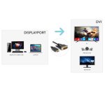 Hamlet XVCDP-DV18 video cable adapter 1.8 m DisplayPort DVI Black