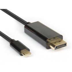 Hamlet XVAUC-DP4K20 video cable adapter 2 m USB Type-C DisplayPort Black