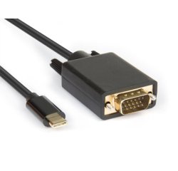 Hamlet XVAUC-VGA20 video cable adapter 2 m USB Type-C VGA (D-Sub) Black