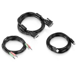 Trendnet TK-CD15 cable para video, teclado y ratón (kvm) Negro 4,5 m
