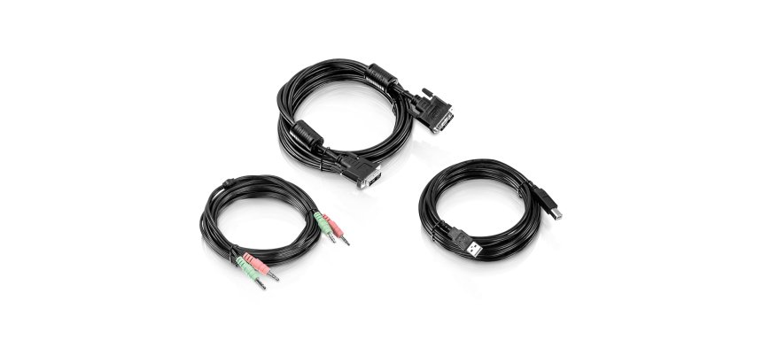 Trendnet TK-CD15 cable para video, teclado y ratón (kvm) Negro 4,5 m