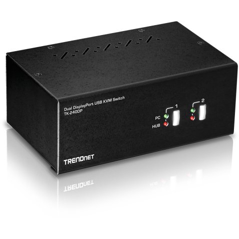 Trendnet TK-240DP commutateur écran, clavier et souris Noir