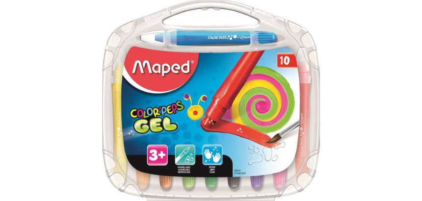 Craie gel COLOR'PEPS GEL, étui plastique de 10